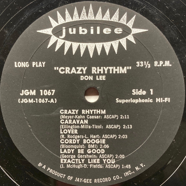 Don Lee (3) : Crazy Rhythm (LP)