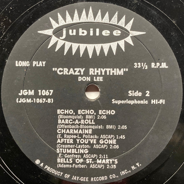 Don Lee (3) : Crazy Rhythm (LP)
