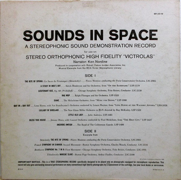 Various : Sounds In Space (LP, Comp, Ind)