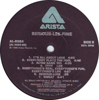 Serious-Lee-Fine : Nothing Can Stop Us (LP, Album)