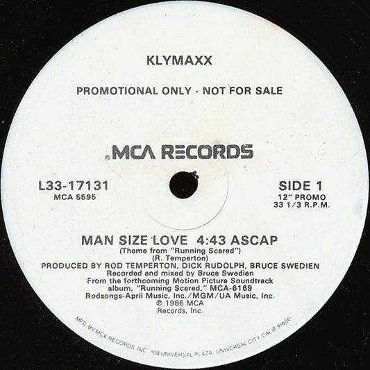 Klymaxx : Man Size Love (12", Promo)