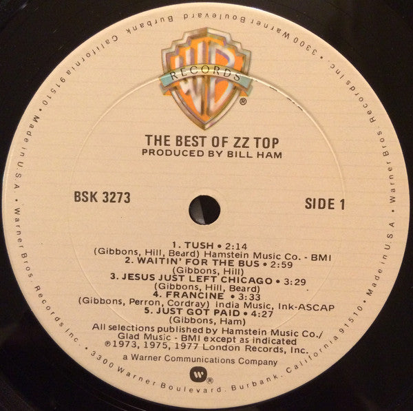 ZZ Top : The Best Of ZZ Top (LP, Comp, Club, RE)