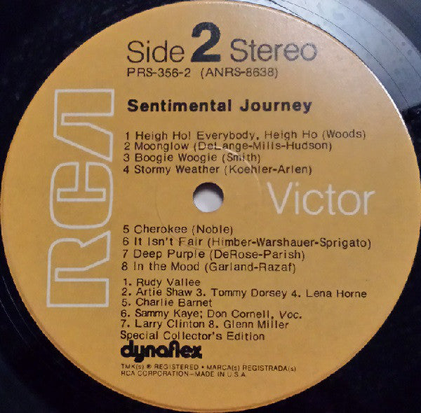 Various : Sentimental Journey 30's 40's (2xLP, Comp)