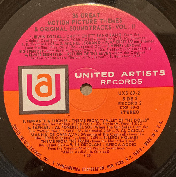 Various : 36 Great Motion Picture Themes & Original Soundtracks - Vol. II (2xLP, Album, Gat)