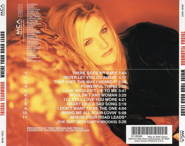 Trisha Yearwood : Where Your Road Leads (HDCD, Album, Club, Enh)