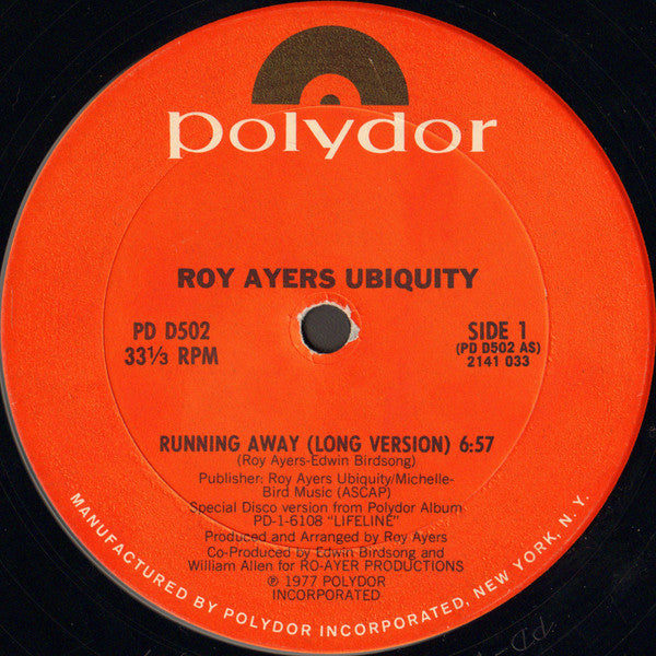 Roy Ayers Ubiquity : Running Away (12", Single)