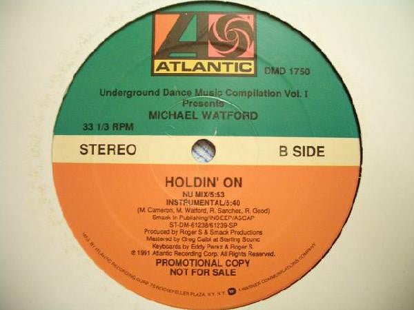 Michael Watford : Holdin' On (12", Promo)