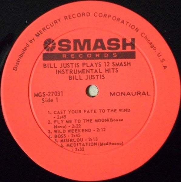 Bill Justis : Bill Justis Plays 12 Instrumental Smash Hits (LP, Album, Mono)