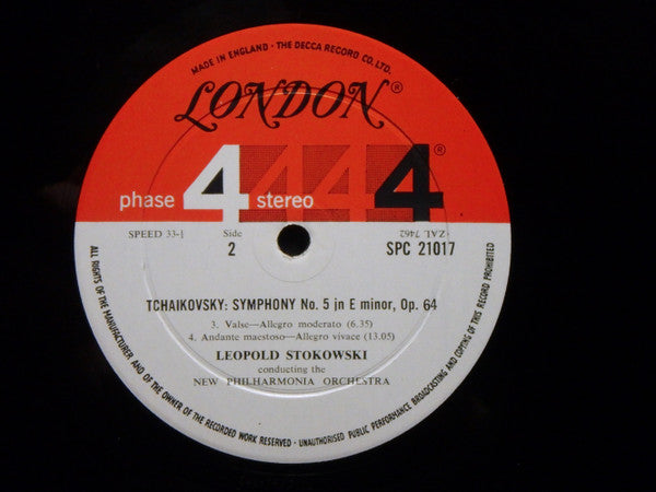 Leopold Stokowski, New Philharmonia Orchestra : Tchaikovsky Symphony No. 5 In E Minor, Op. 64 (LP, Gat)