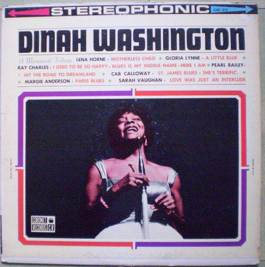 Various : Dinah Washington: A Memorial Tribute (LP, Comp)