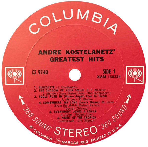 André Kostelanetz : Andre Kostelanetz' Greatest Hits (LP, Album, Comp)