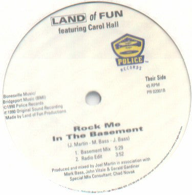 Land Of Fun Featuring Carol Hall : In The Basement / Rock Me In The Basement (12")
