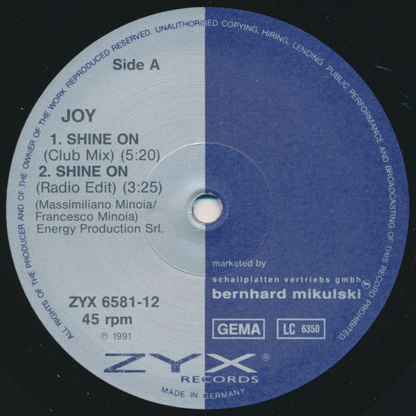Joy Garrison : Shine On (12", Maxi)