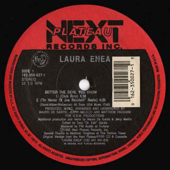 Laura Enea : Better The Devil You Know (12")