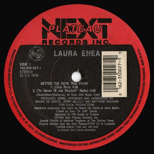 Laura Enea : Better The Devil You Know (12")
