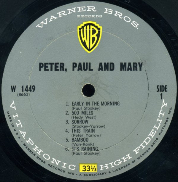 Peter, Paul & Mary : Peter, Paul And Mary (LP, Album, Mono)