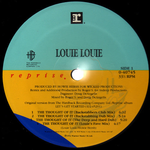 Louie Louie (2) : The Thought Of It (12", Maxi)