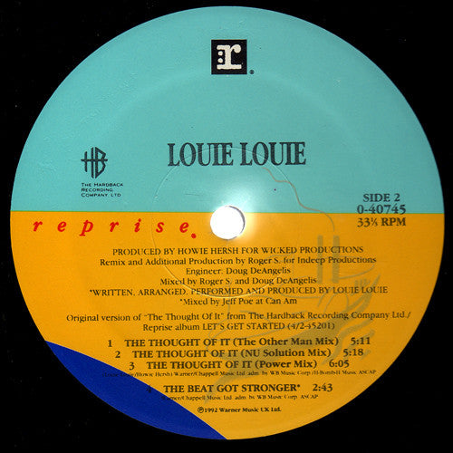 Louie Louie (2) : The Thought Of It (12", Maxi)
