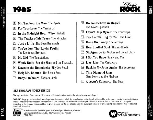 Various : Classic Rock 1965 (CD, Comp)