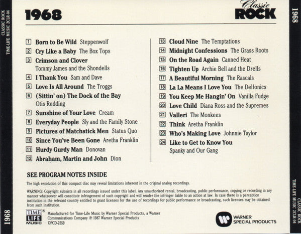 Various : Classic Rock 1968 (CD, Comp)