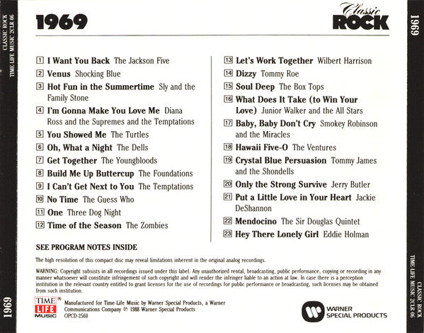 Various : Classic Rock 1969 (CD, Comp)