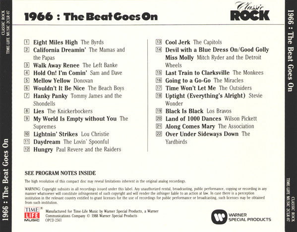 Various : Classic Rock 1966: The Beat Goes On (CD, Comp)