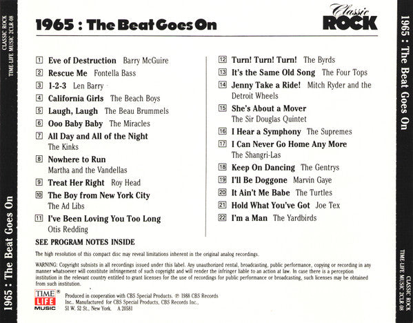 Various : Classic Rock 1965: The Beat Goes On (CD, Comp)