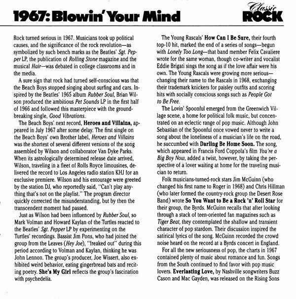 Various : Classic Rock 1967: Blowin' Your Mind (CD, Comp)