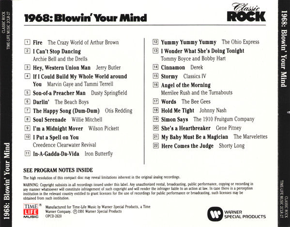 Various : Classic Rock 1968: Blowin' Your Mind (CD, Comp)