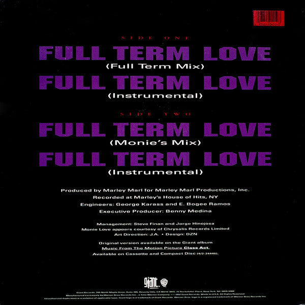 Monie Love : Full Term Love (12", Maxi)