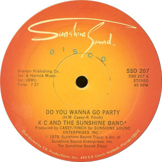 KC & The Sunshine Band : Do You Wanna Go Party (12")