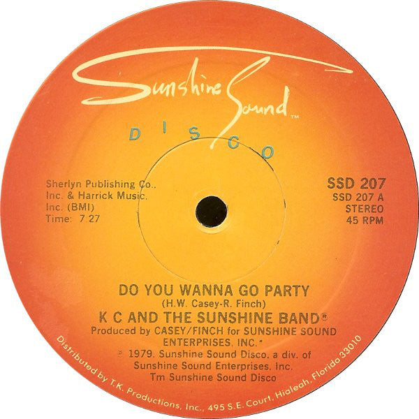 KC & The Sunshine Band : Do You Wanna Go Party (12")