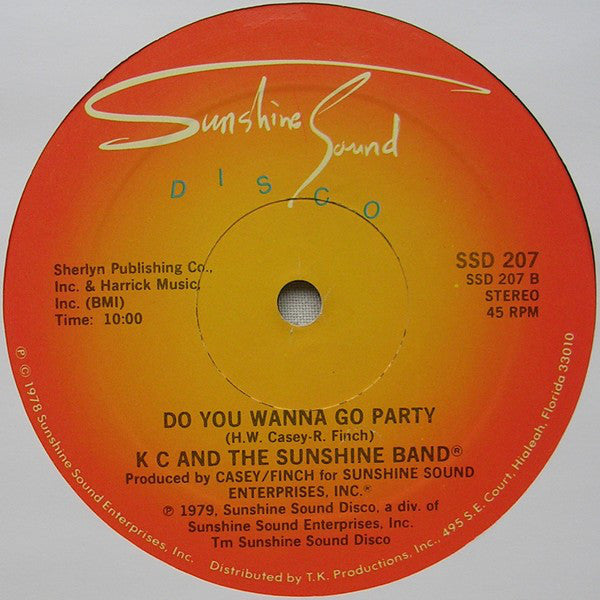 KC & The Sunshine Band : Do You Wanna Go Party (12")