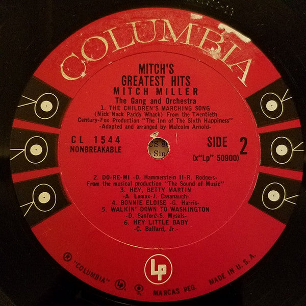 Mitch Miller : Mitch's Greatest Hits (LP, Comp, Mono)