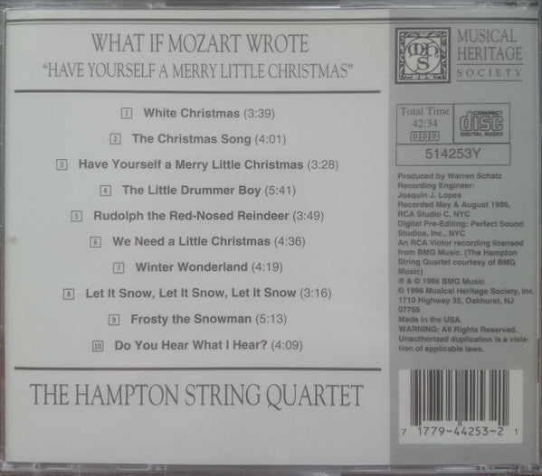 The Hampton String Quartet : What If Mozart Wrote "Have Yourself A Merry Little Christmas) (CD, Album, RE)