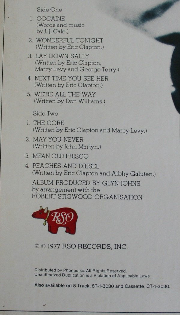 Eric Clapton : Slowhand (LP, Album, Ric)