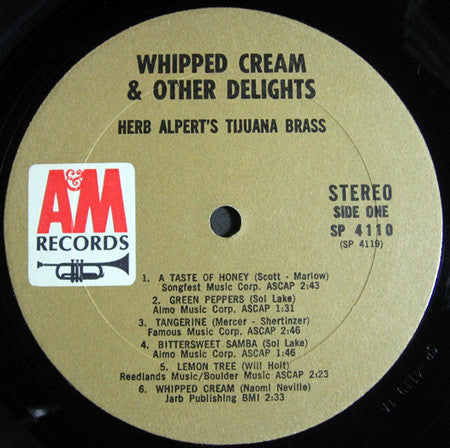 Herb Alpert & The Tijuana Brass : Whipped Cream & Other Delights (LP, Album)