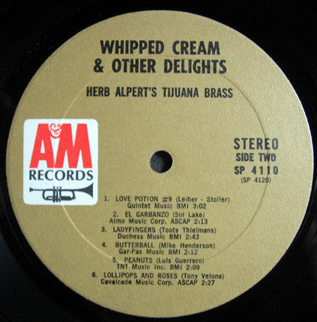 Herb Alpert & The Tijuana Brass : Whipped Cream & Other Delights (LP, Album)