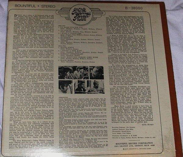 The New McKinney's Cotton Pickers : 10 Authentic Recreations Of Foot-Stomping Big Band Jazz (LP)