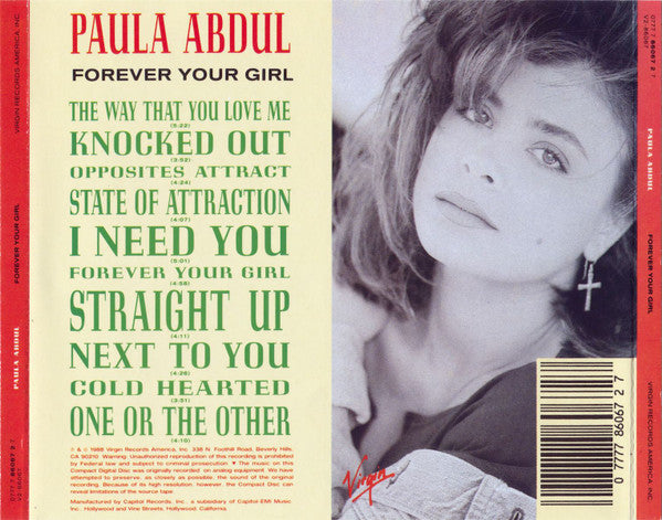 Paula Abdul : Forever Your Girl (CD, Album, RE)