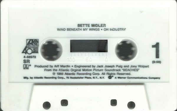 Bette Midler : Wind Beneath My Wings (Cass, Single)