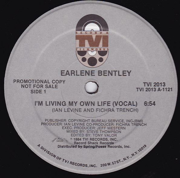 Earlene Bentley : I'm Living My Own Life (12", Promo)