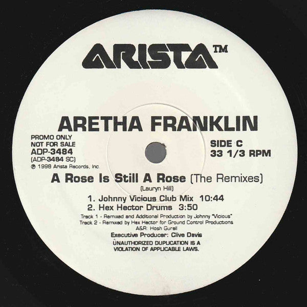 Aretha Franklin : A Rose Is Still A Rose (The Remixes) (2x12", Promo)