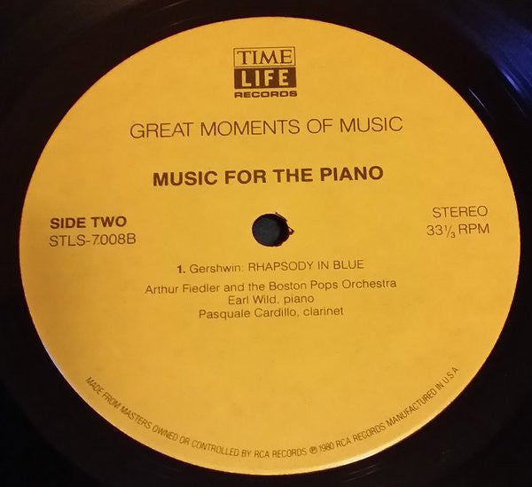 Arthur Fiedler, The Boston Pops Orchestra : Music For The Piano, Great Moments Of Music, Volume 8 (LP, Comp)