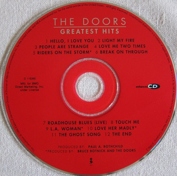 The Doors : Greatest Hits (CD, Comp, Club, Enh, RE)