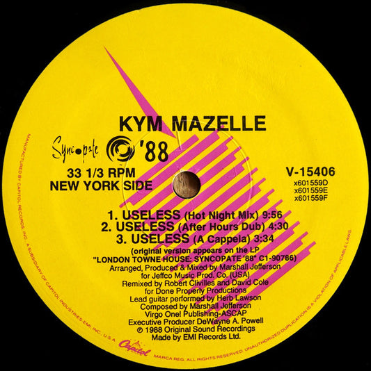 Kym Mazelle : Useless (12")