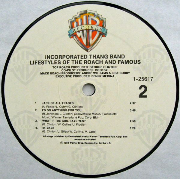 Incorporated Thang Band : Lifestyles Of The Roach And Famous (LP, Album, All)