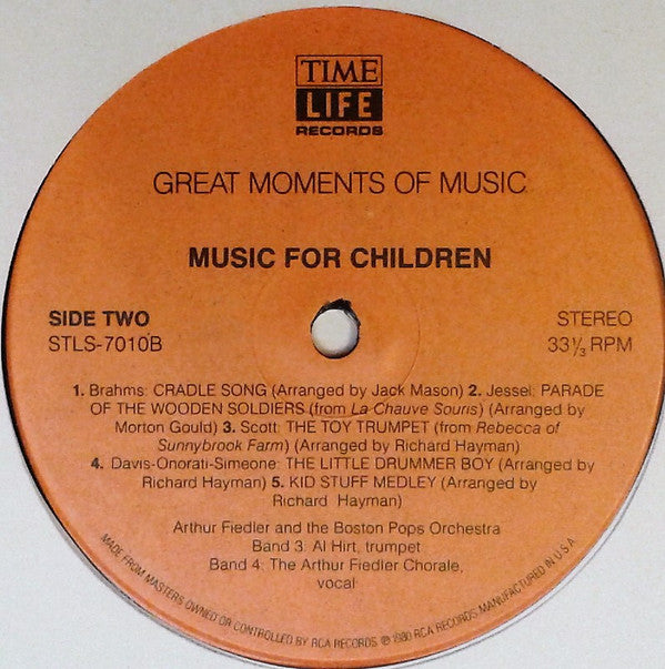 Arthur Fiedler : Music For Children (LP, Comp)