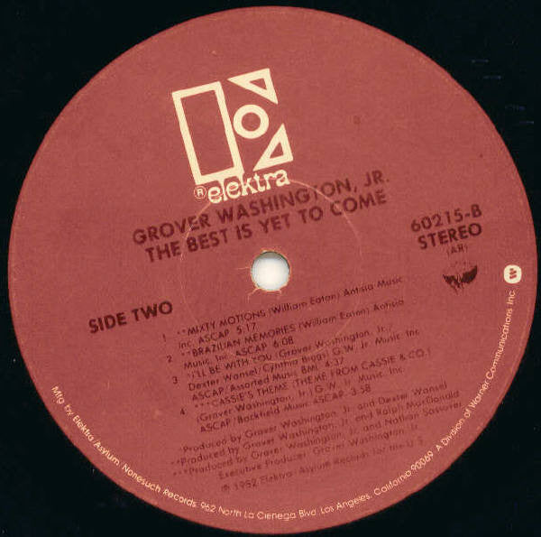 Grover Washington, Jr. : The Best Is Yet To Come (LP, Album, All)