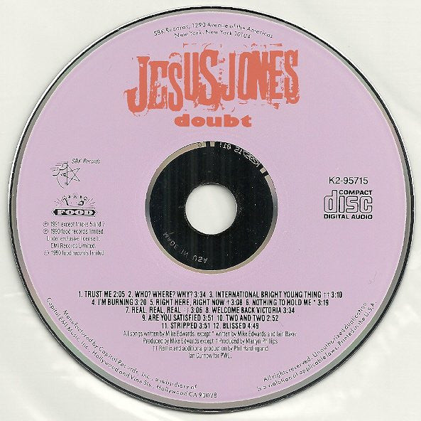 Jesus Jones : Doubt (CD, Album)